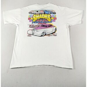 Vintage Anvil Shades Of The Past Shirt Mens 2XL White Rod Run 23 2005 Hot Rod